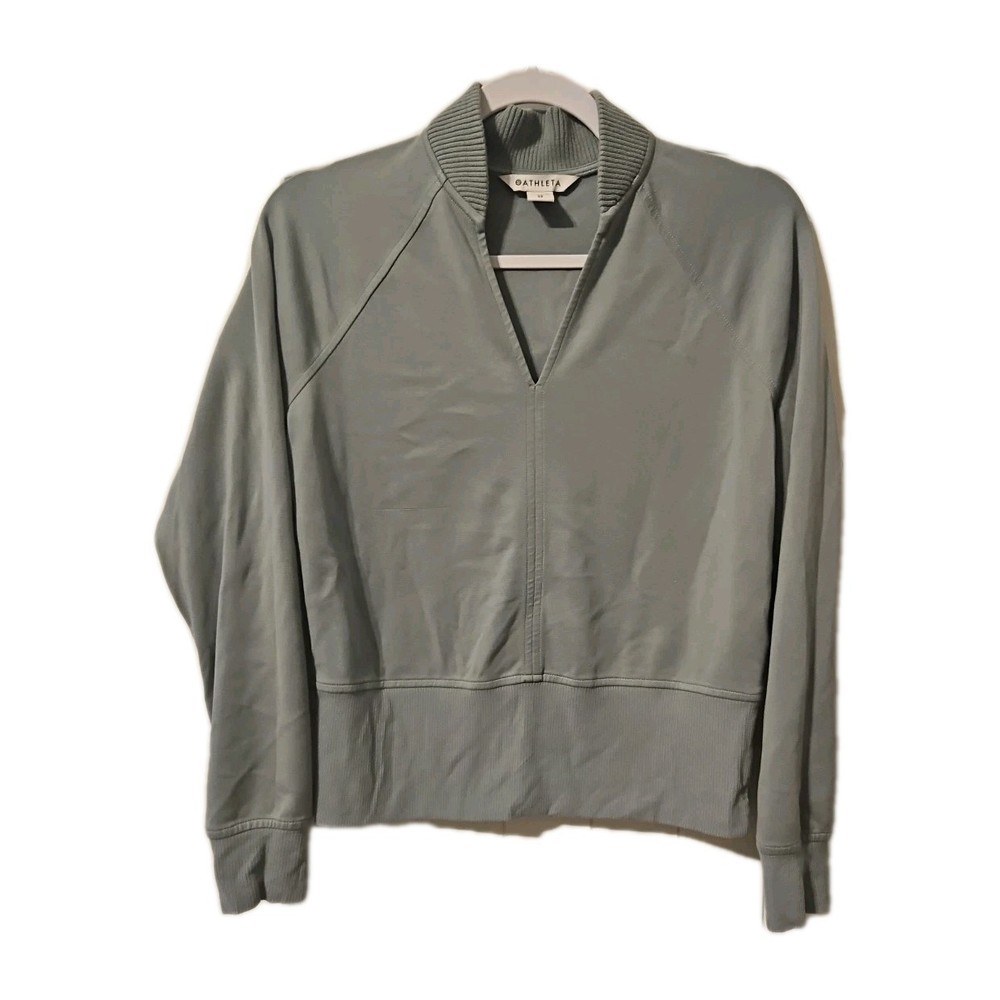 Athleta Eastbound Sweatshirt Womens XS Blue/Green Gray Athleisure Activewear