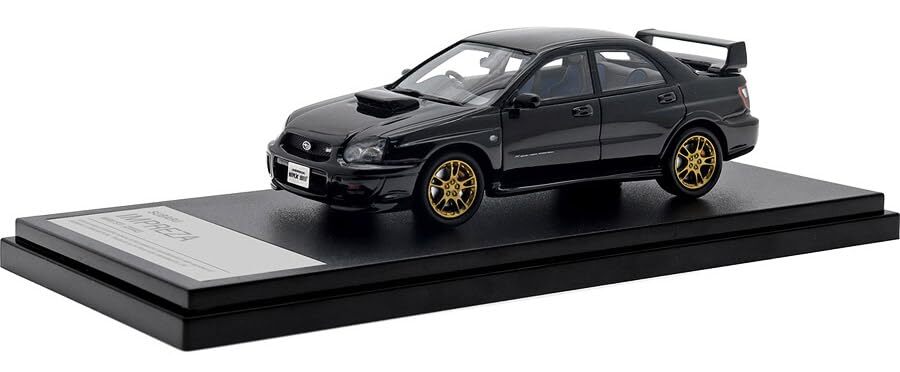 1/43 Subaru Impreza WRX STi 2002 Black Topaz Mica Diecast Car