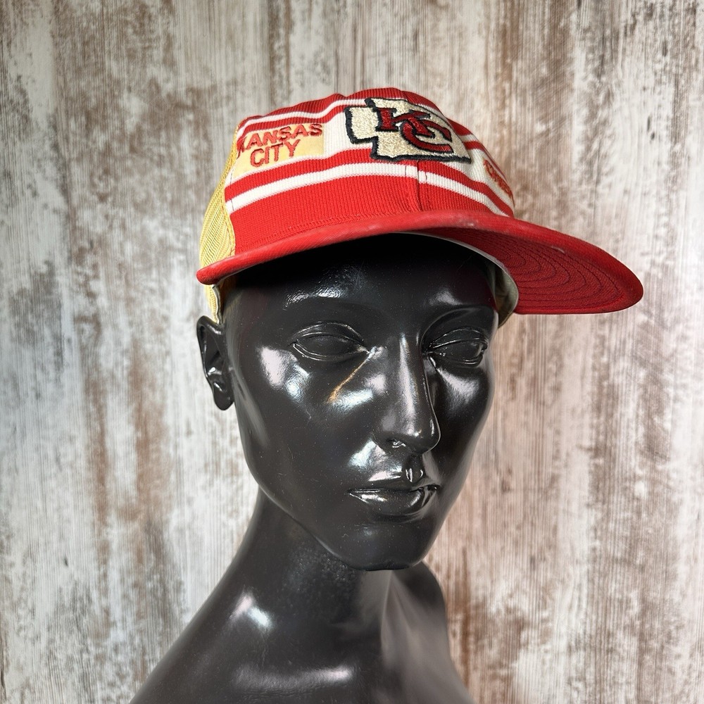 Kansas City Chiefs NFL Vintage 80's AJD Trucker Snapback Cap Hat