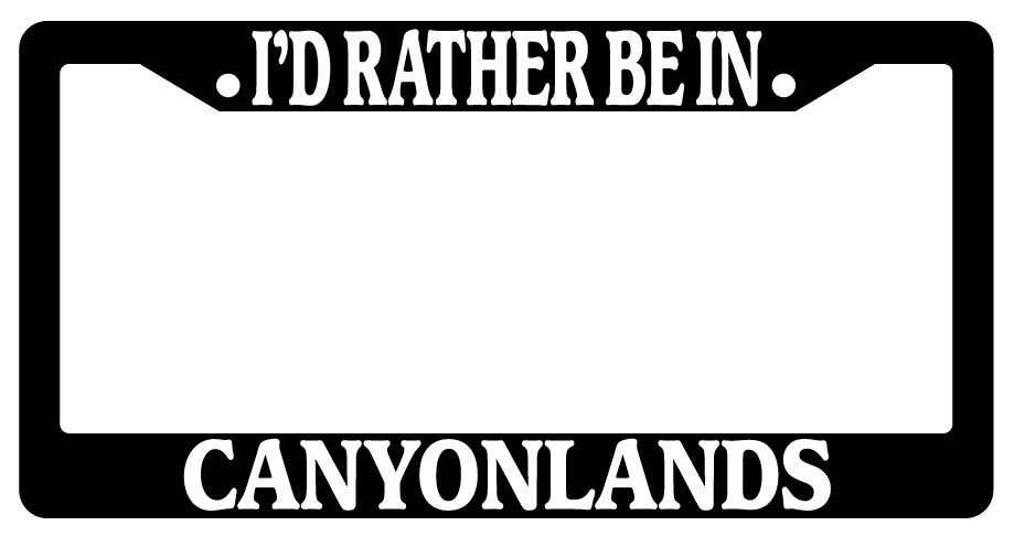 Black Canyonlands-Themed License Plate Frame Auto Accessory 1163  