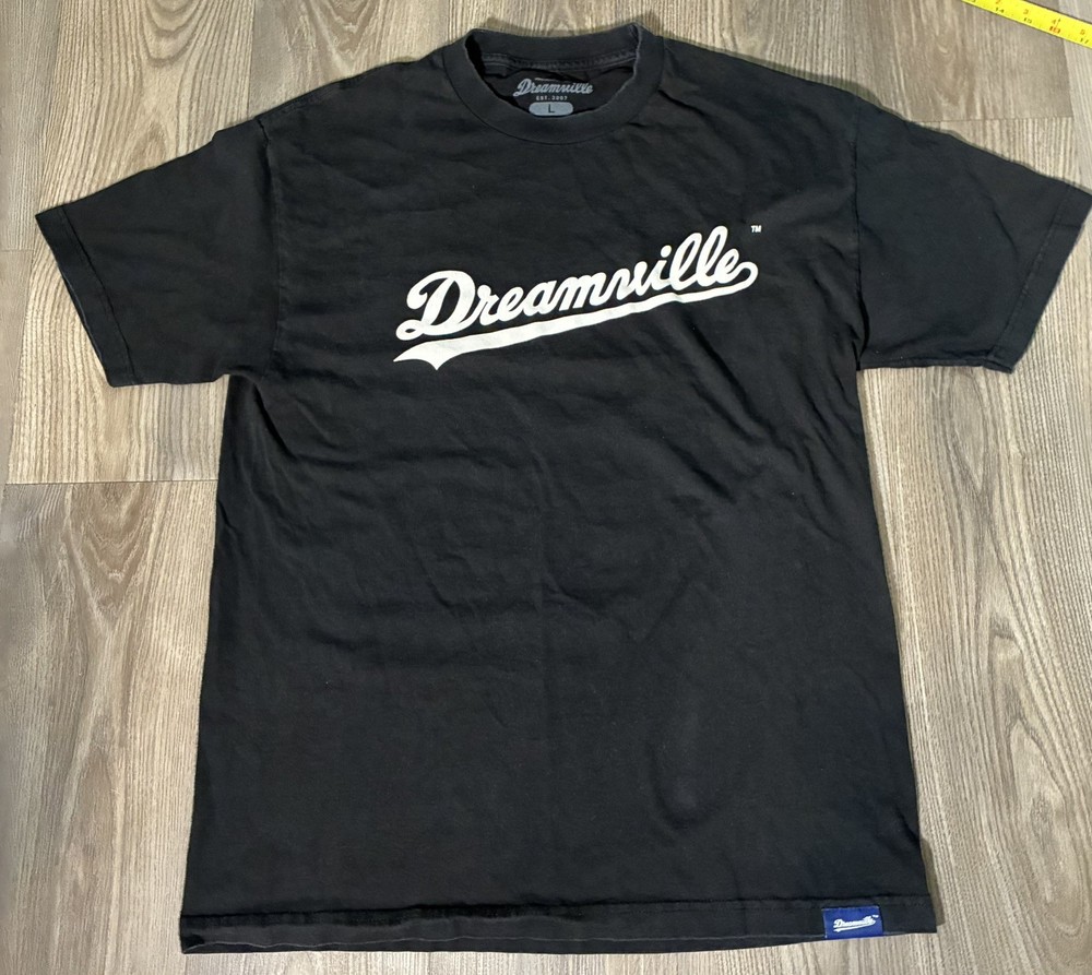 Dreamville J. Cole Authentic Tour T-Shirt, Black, Size L Classic Tour Label Tee