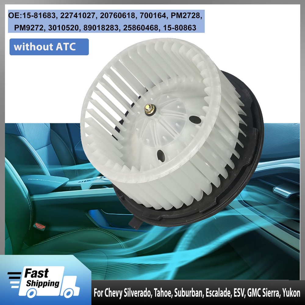 A/C Heater Blower Motor w/Fan Cage for Chevy Silverado 1500 2500 3500 GMC Sierra