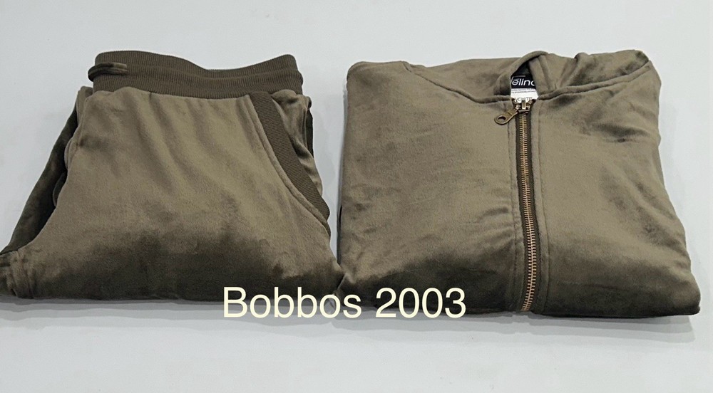 Felina Women's 2-Piece Velour Hoodie & Jogger Set, Deep Olive (Green), Size S