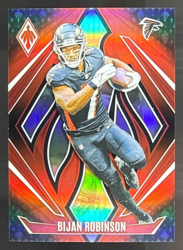 2024 Panini Phoenix Bijan Robinson #12 Red Fade 296/299 Falcons COLOR MATCH
