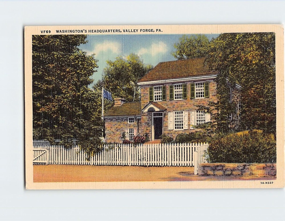 Postcard Washington's Headquarters Valley Forge Pennsylvania USA