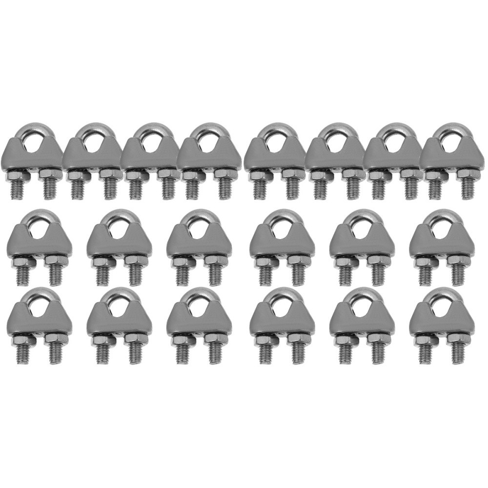 2 Pack Heavy Duty Wire Rope Cable Clips Metal Rigging Clamps
