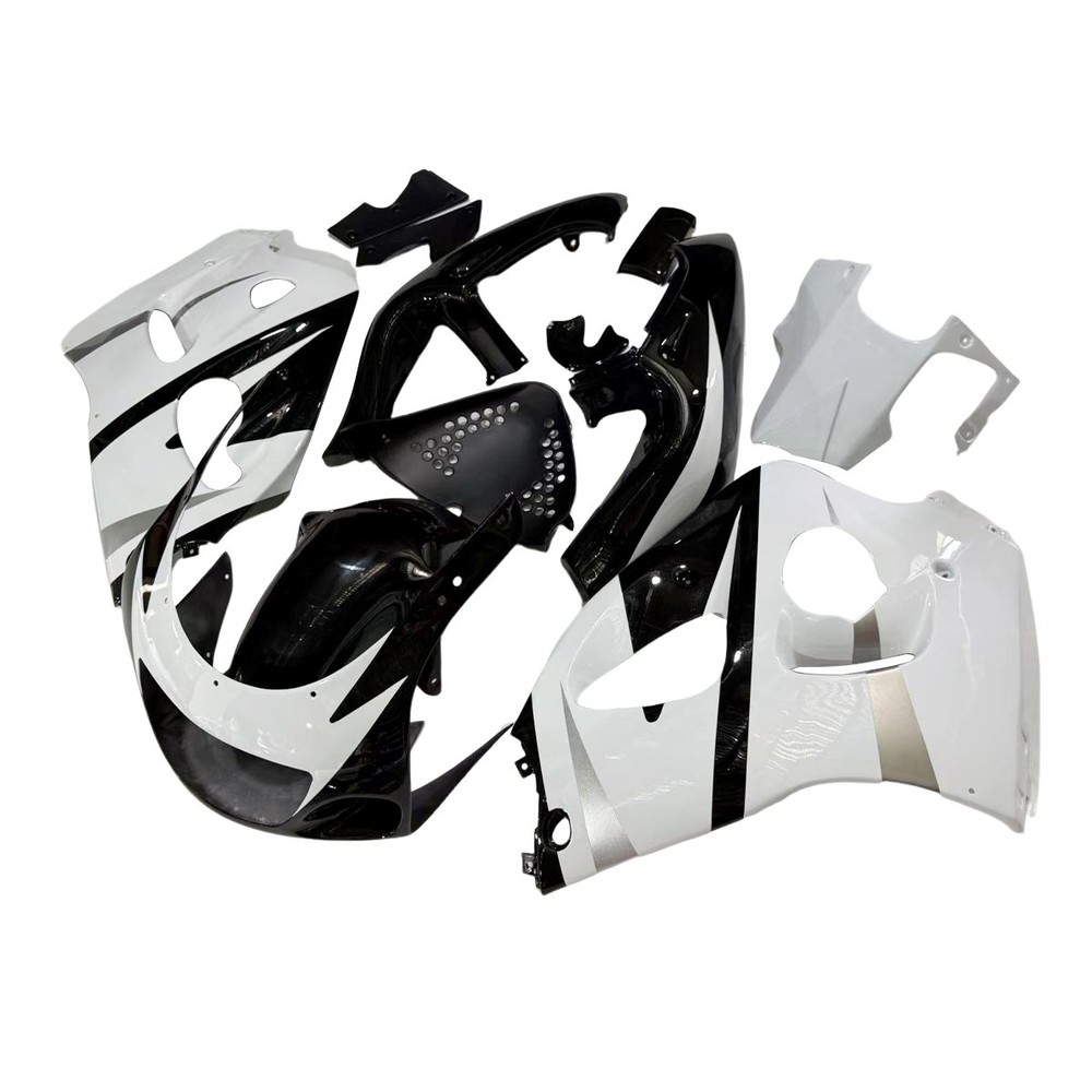 White Silver Black Fairing For Suzuki GSXR600 GSXR750 1996 97 1998 1999 Bodywork