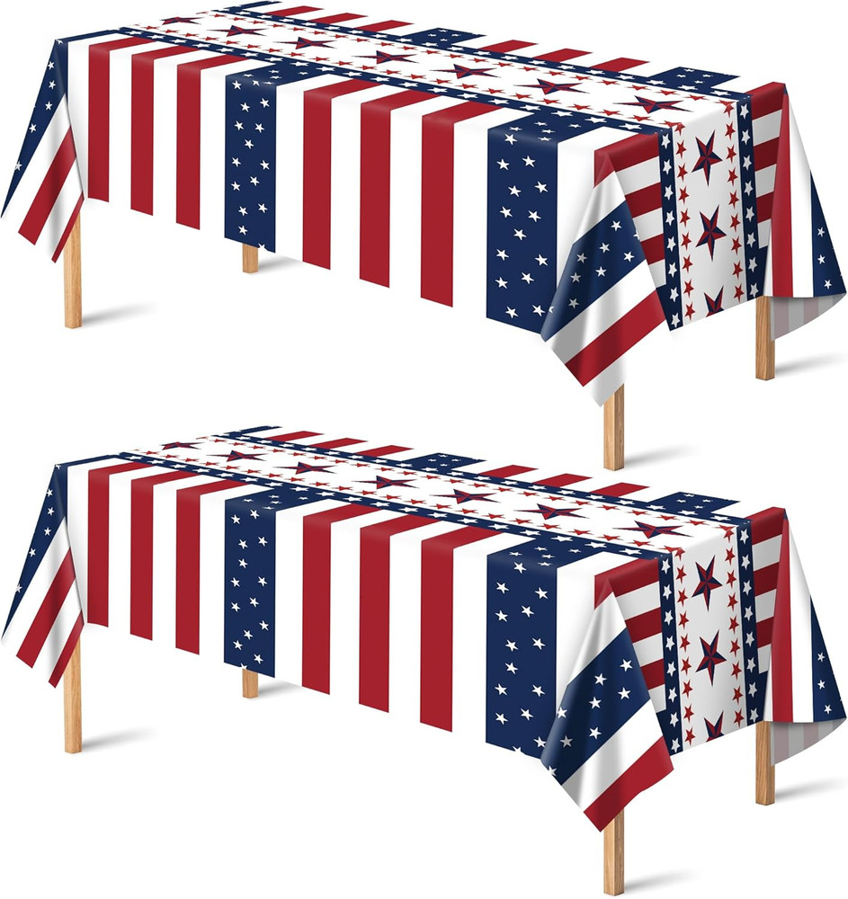 4Th of July Decorations - Red White and Blue Tablecloth for 250Th Anniversary Am