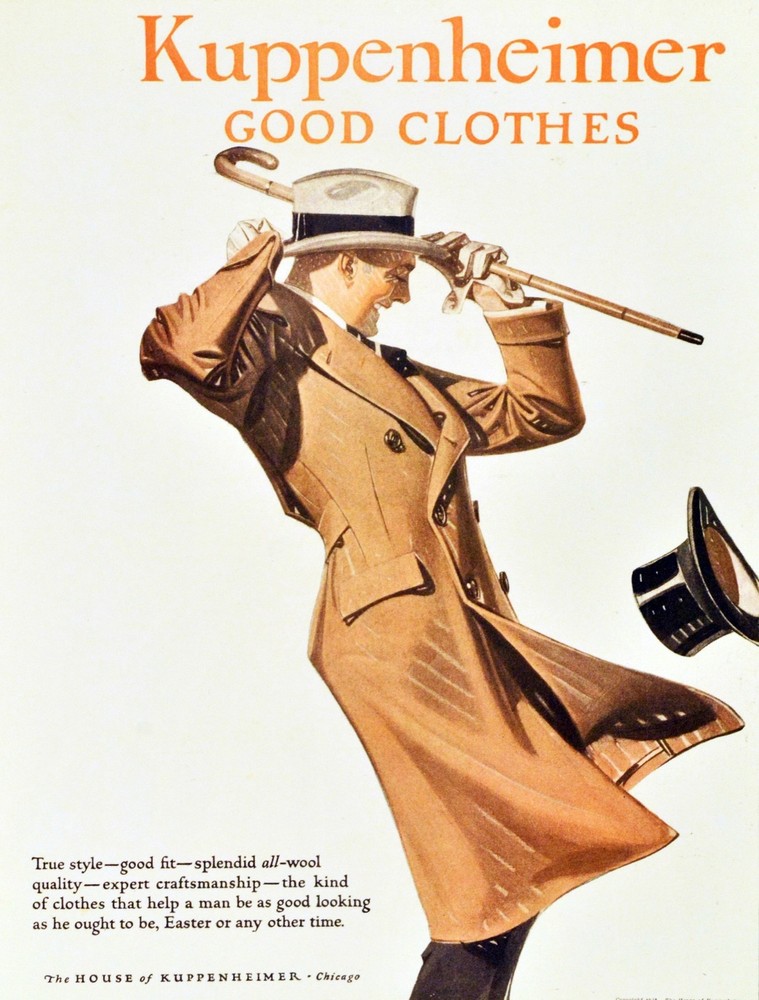Decor poster.Interior design Art.Fashion.Kuppenheimer men shop.6363