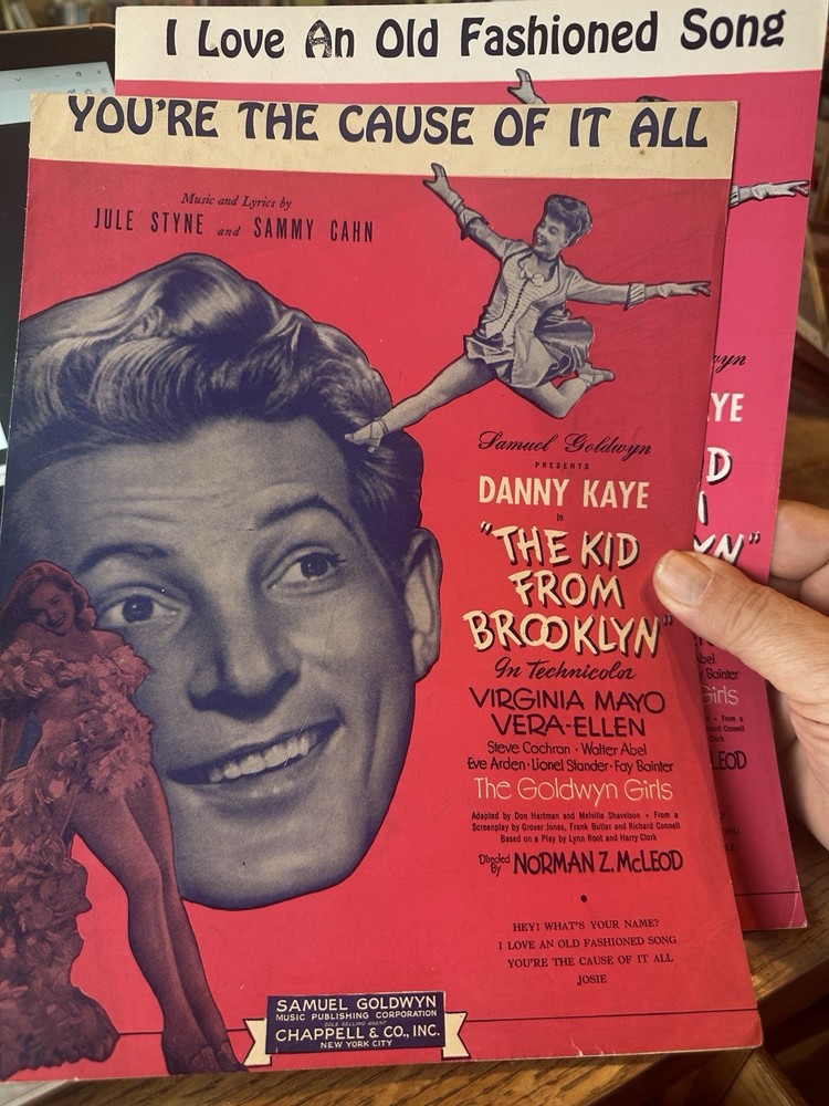 O THE KID FROM BROOKLYN Movie Sheet Music 2-pack  DANNY KAYE