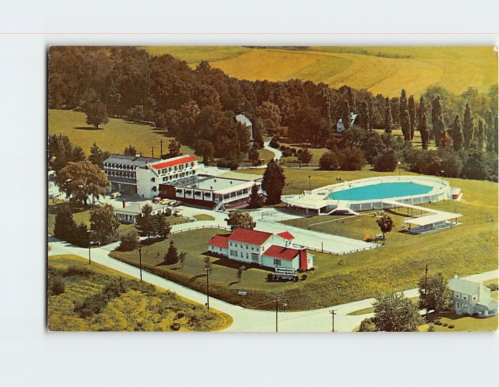 Postcard Aerial View Mountain View Inn Greensburg Pennsylvania USA