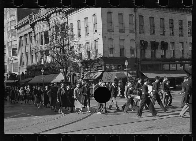 Hagerstown Maryland Main Street Crowd Parade 1937 Oct First Civil Game