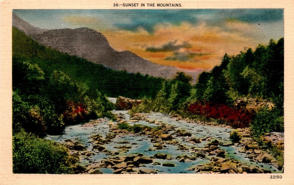 Mountains, Asheville, Blue Ridge, North Carolina Postcard