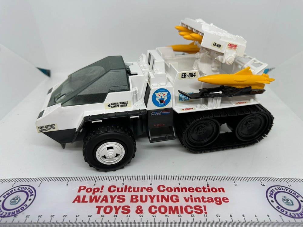 Vintage 1985 G.I. Joe Snow Cat Vehicle Near Complete MINT