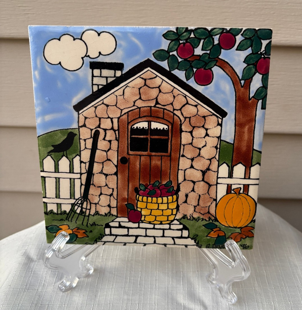 H&R Johnson England Fall Autumn Tile Nancy DeYoung Vogelzang Trivet Wall Art