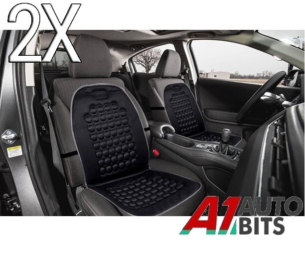 Orthopedic Black Back Seat Cushion Padded X2 for Fiat & Volvo  