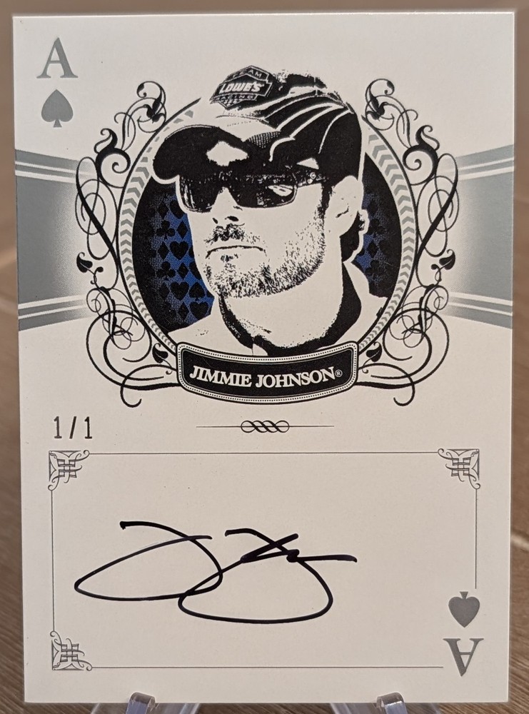 2009 Wheels Main Event Marks On Card Auto 1/1 Jimmie Johnson