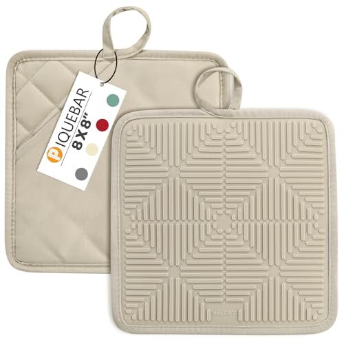 Pot Holders Heat Resistant 450℉ Oven Hot Pads Anti-Slip Silicone Potholder