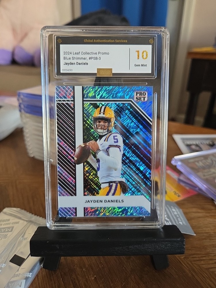 2024 Leaf Collective Promo Jayden Daniels #PSB-3 Light Blue Shimmer RC
