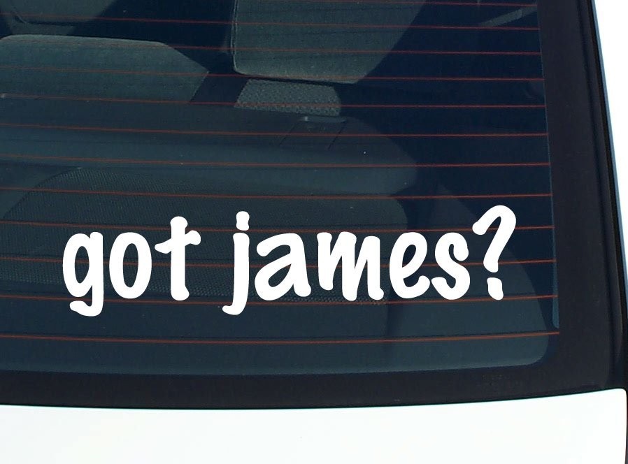 James Family Car Decal Funny Last Name Bumper Sticker Vinyl Window Pride