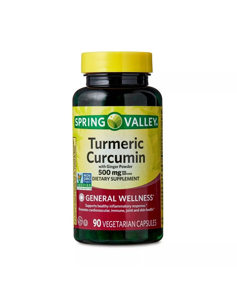 Turmeric Curcumin General Wellness Dietary Supplement, 90 count