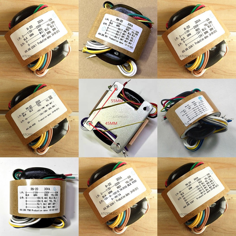 115V-230V 30W R-Core Transformer for Audio Amplifier DAC - Selectable Outputs