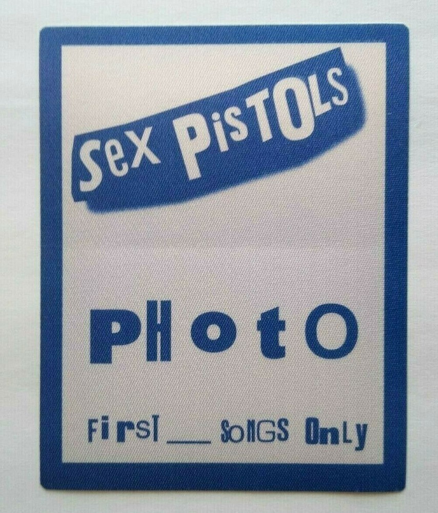 Sex Pistols Punk Rock Music Backstage Pass Original 1996 Reunion Concert Blue