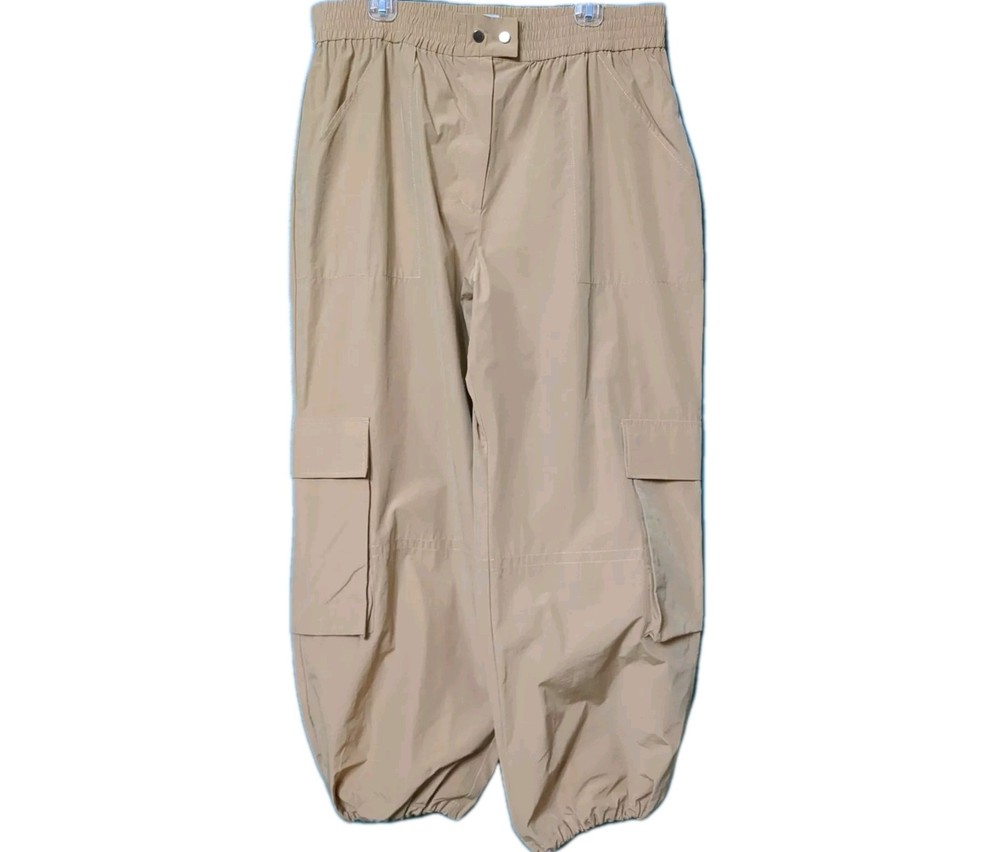 PILCRO Women's XL Bronze Barrel Cargo Parachute Pants Windbreaker