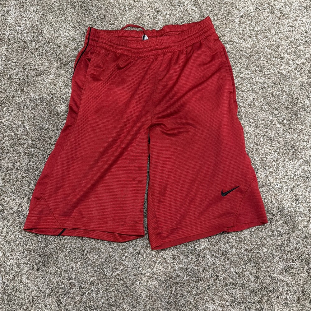 Vintage!! Nike Red Mesh Athletic Shorts Men's Size S Drawstring Basketball