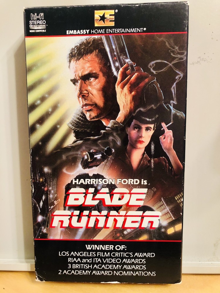 Blade Runner VHS 1982 Nelson Entertainment Harrison Ford 1987