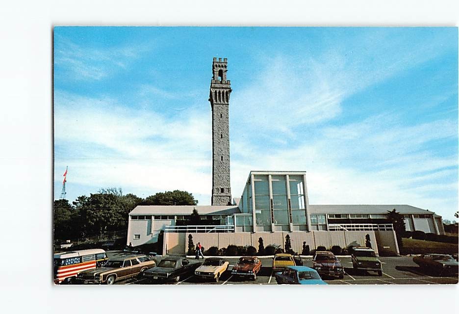 Postcard Pilgrim Monument and Provincetown Museum Cape Cod Massachusetts USA
