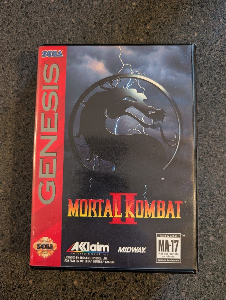Mortal Kombat II (Sega Genesis, 1994) CIB Complete In Box Authentic Test & Works