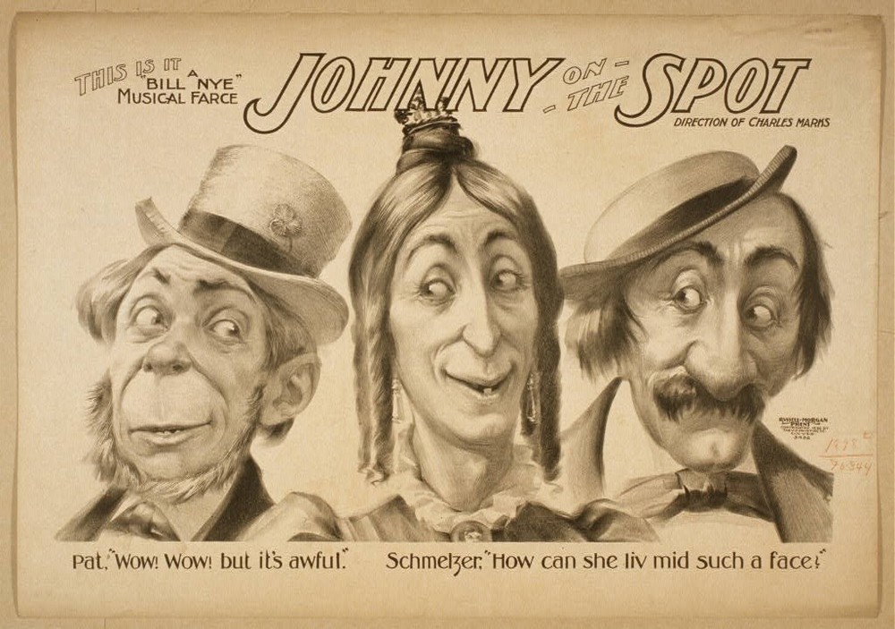 Cincinnati Ohio 1898 Johnny on the Spot Bill Nye Musical Farce Poster