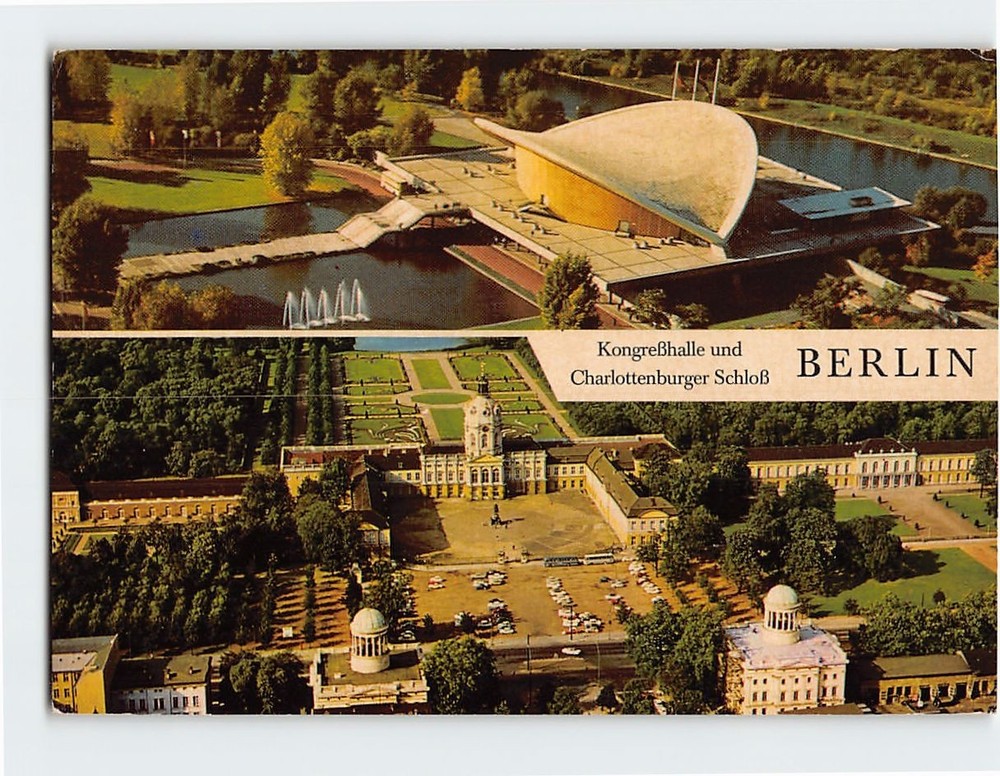 Postcard Kongreßhalle und Charlottenburger Schloß Berlin Germany