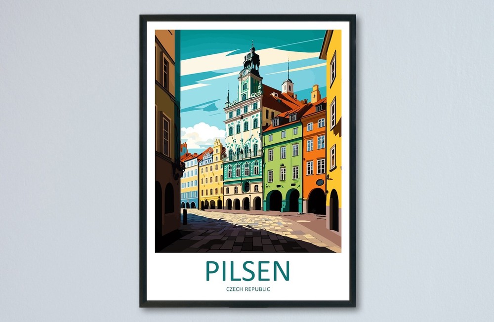 Pilsen Travel Print Wall Art Pilsen Wall Hanging Home Dcor Pilsen Gift Art