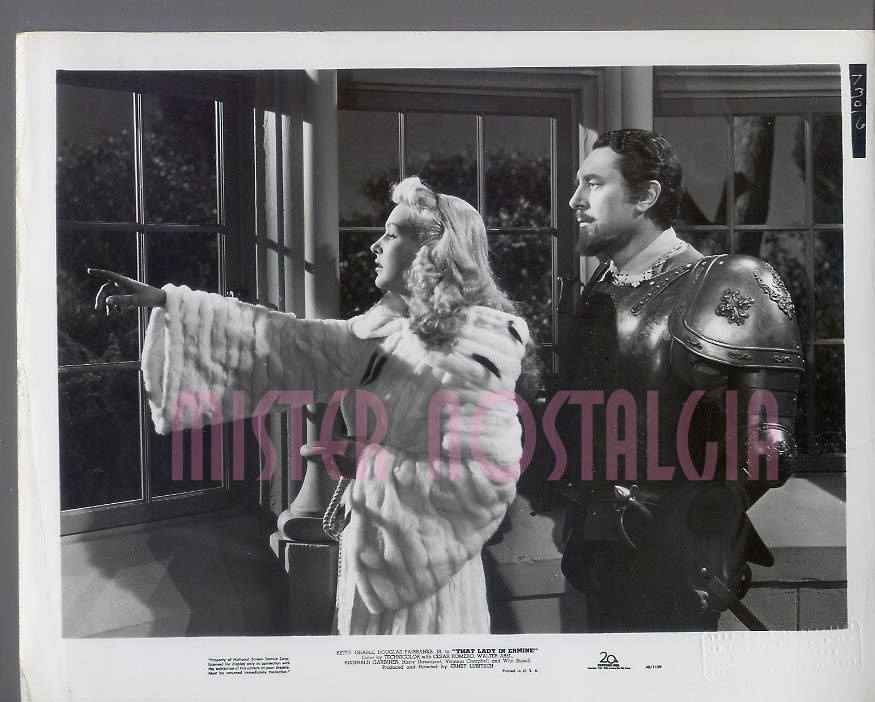 Vintage photo 1948 Betty Grable  THAT LADY IN ERMINE #6
