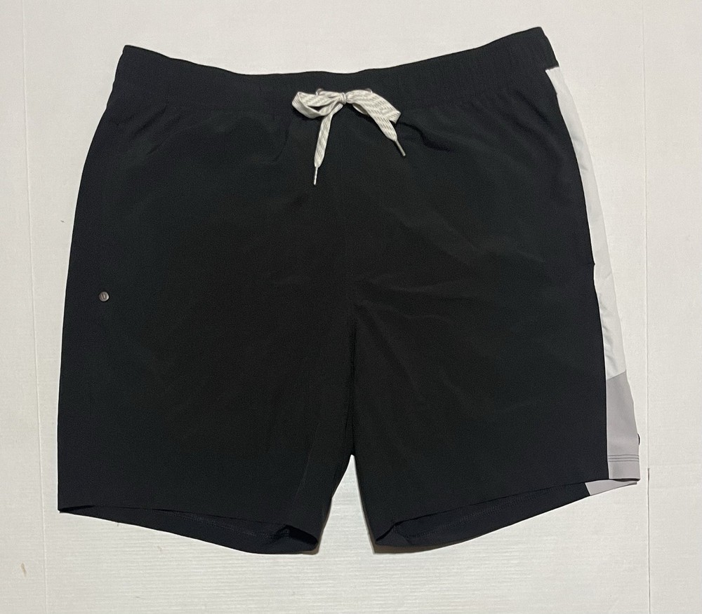 Vuori Mens Black Athletic Shorts Drawstring Stretch Training Gym Shorts Large