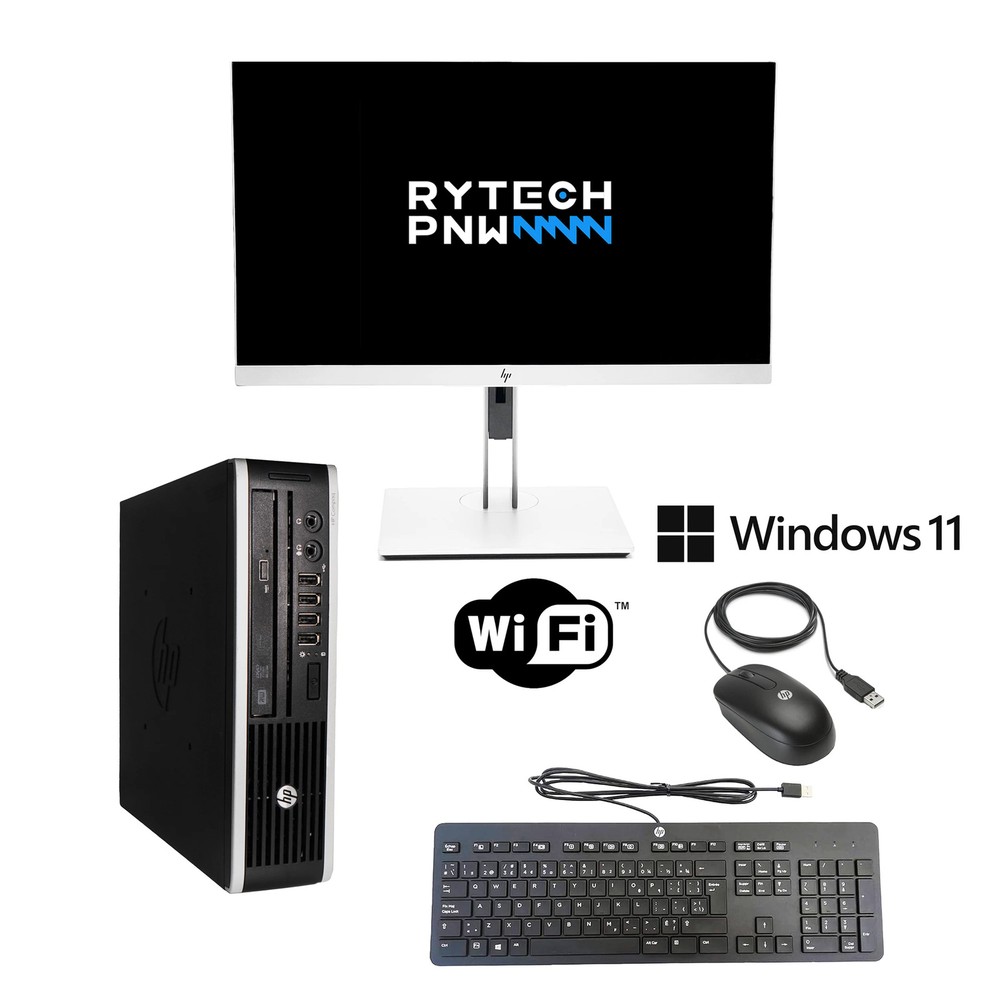 Bundle Monitor and HP Compaq PC | Win 11 | 16 GB | 1 TB SSD | Wi-Fi