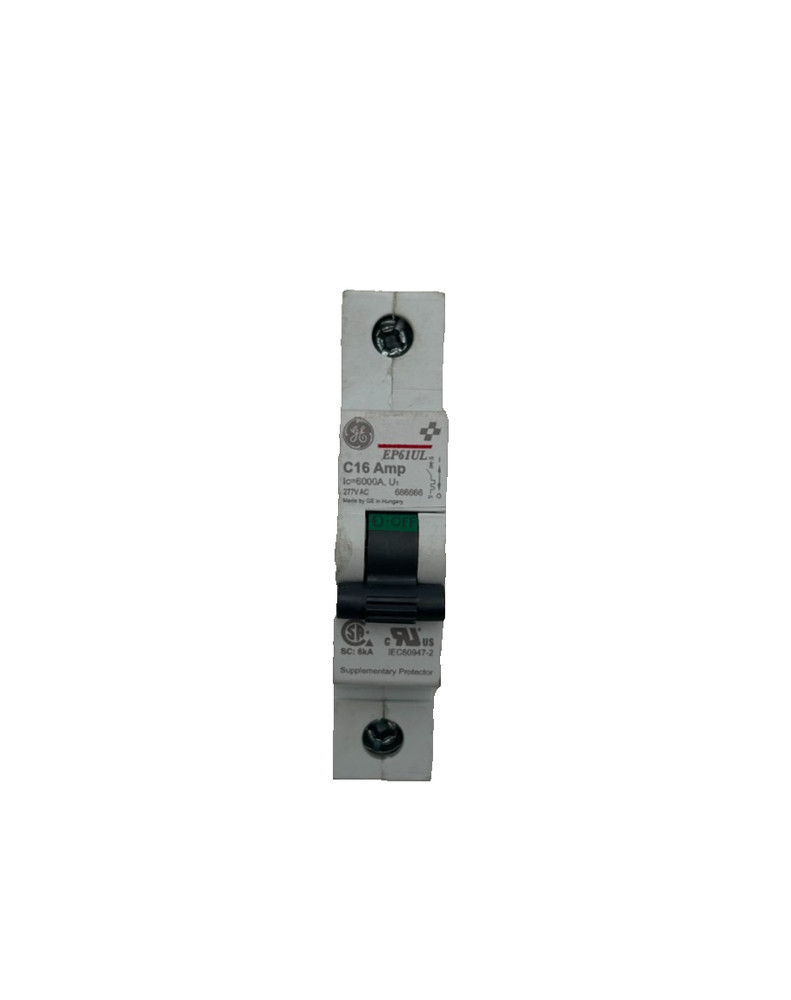 General Electric EP61UL Miniature Circuit Breaker C16 Amp 1-Pole 277VAC