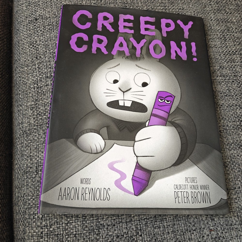 Creepy Crayon! Aaron Reynolds Peter Brown 2022 Hardcover Halloween Spooky...