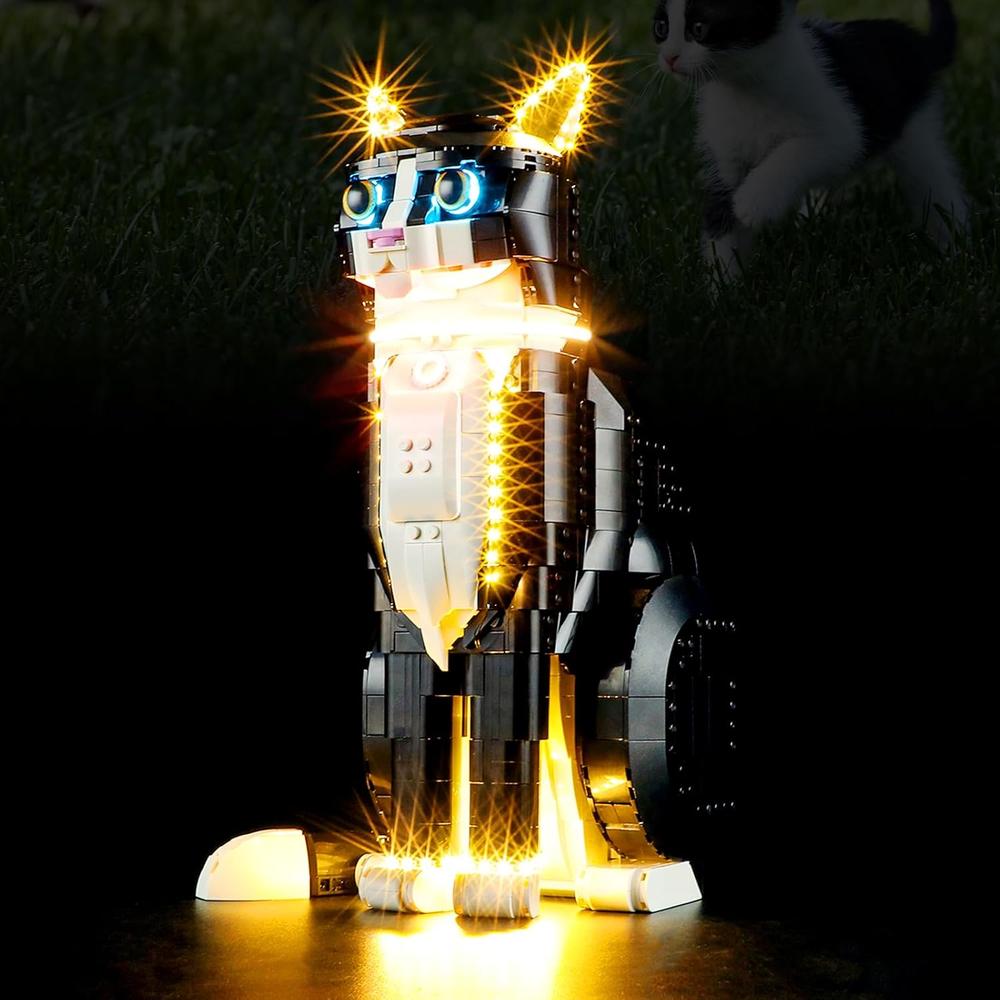 Lego 21349 Tuxedo Cat Light Kit - Compatible with Lego Ideas Set