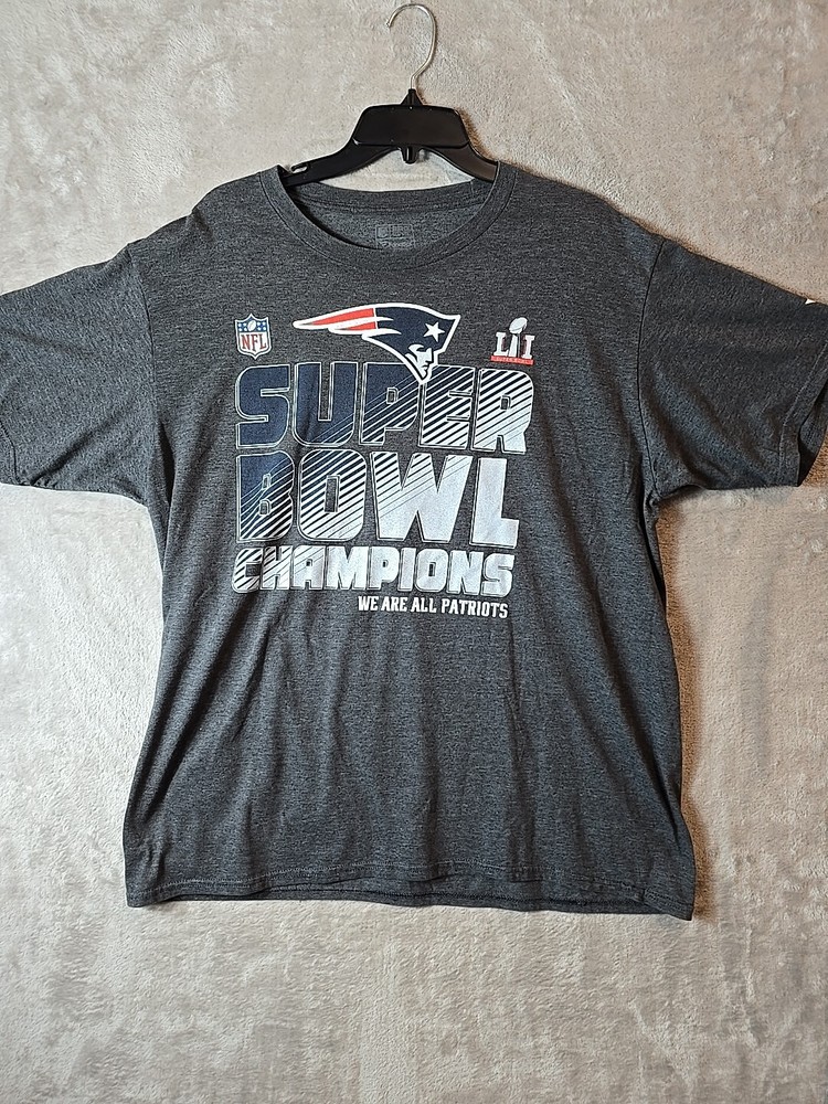 New England Patriots Gray Fanatics Super Bowl LI  Shirt Men's Size XL
