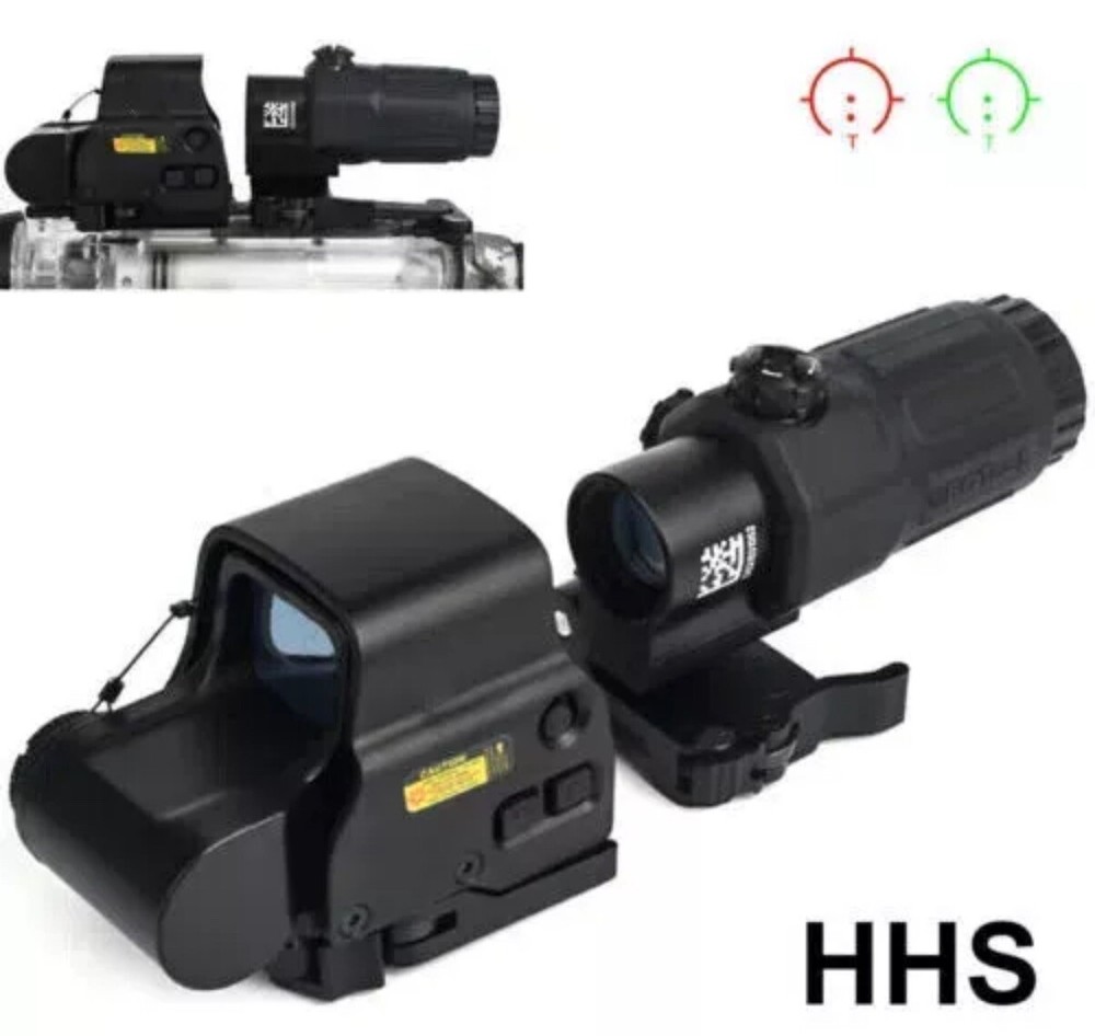 558 Sight Red Green Dot G33 3X Magnifier with Holographic Airlift Scope (Used)