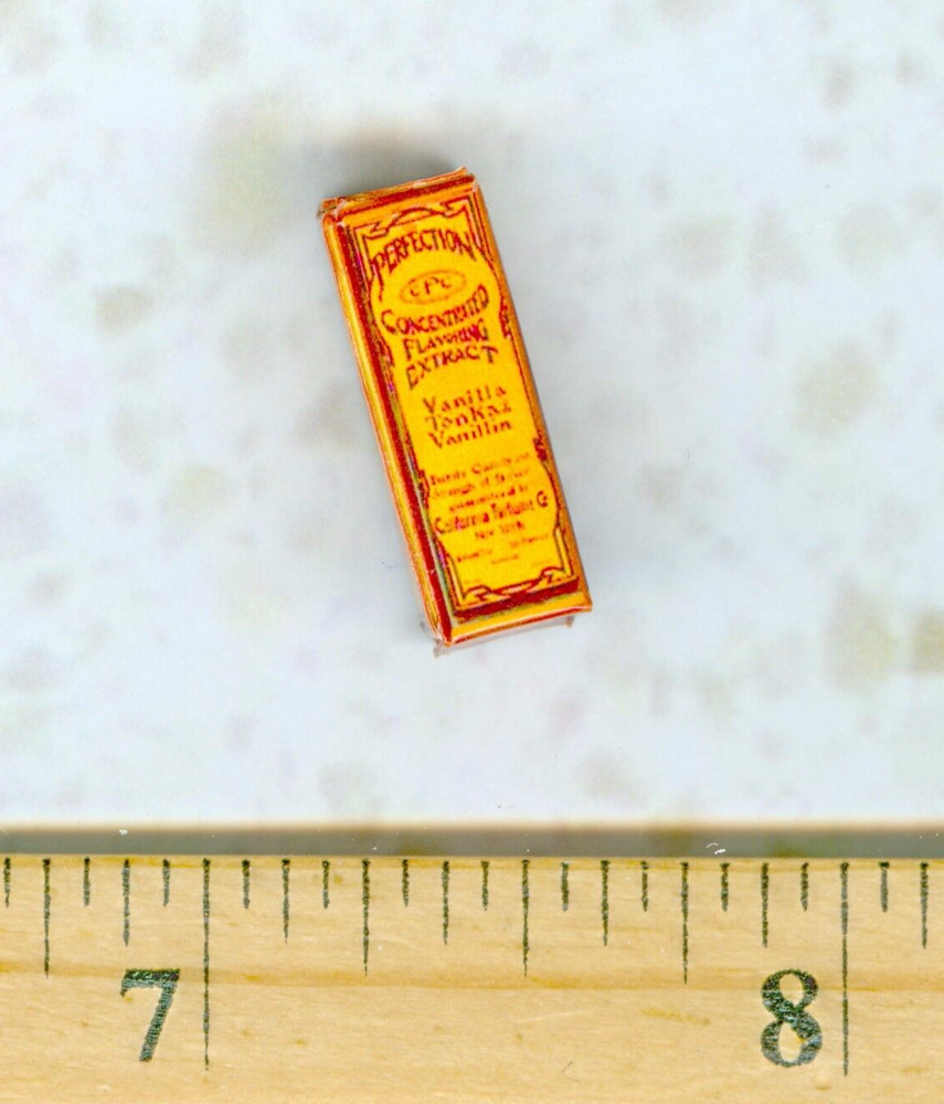 Dollhouse Miniature size VICTORIAN Perfection Vanilla Extract Box