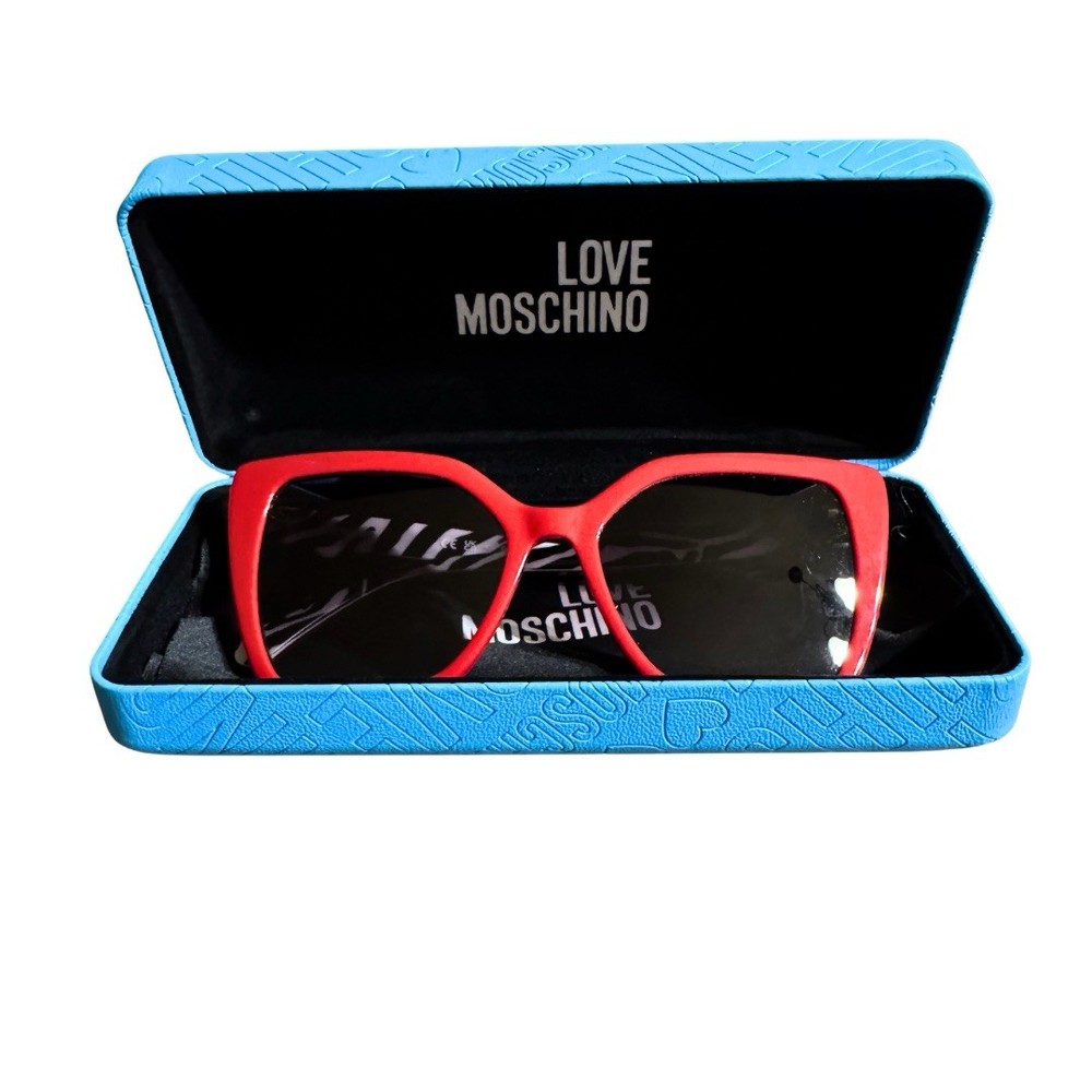 Rare Love Moschino MOL067/S Red Gradient Sunglasses — Discontinued — NEW w/ Case