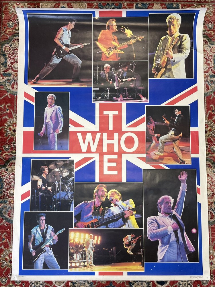 Original 1983 The Who Rocks America Poster 40” by 58” Last Concert