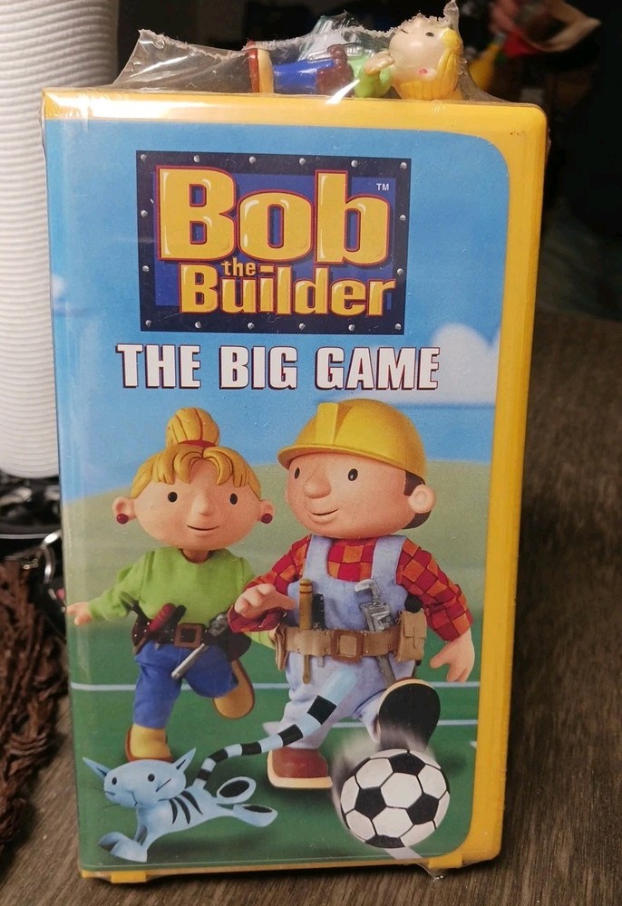 Bob the Builder - The Big Game (VHS, 2002, Clam Shell Case) New & Sealed W/ Toy