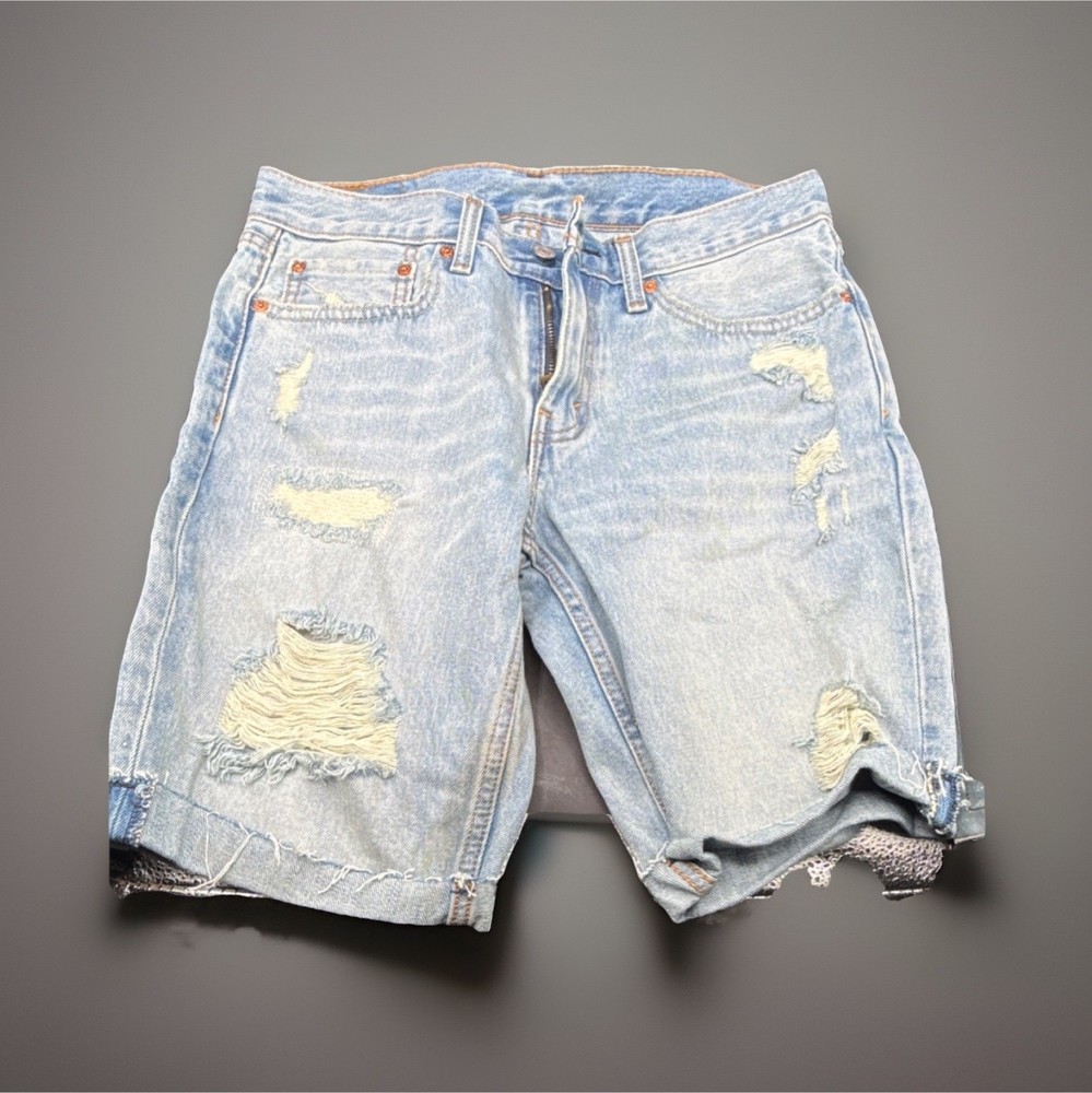 Levi's Men's Cut Off Blue Denim Shorts