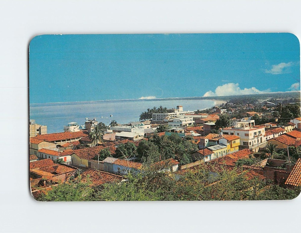 Postcard Panoramic view of the resort of Puerto Vallarta Mexico