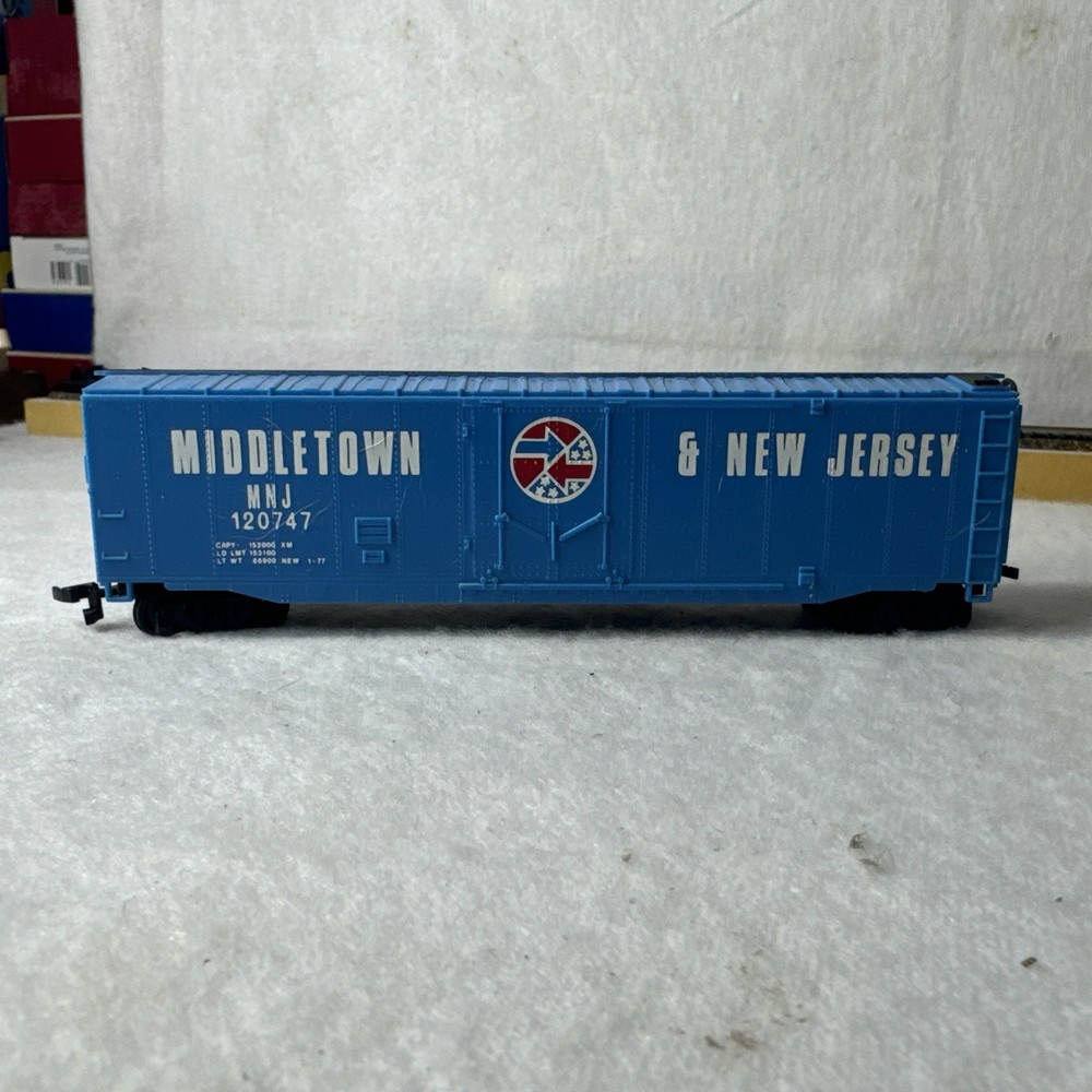 Bachmann Ho Scale 120747 Middletown, And New Jersey Boxcar For Train Set